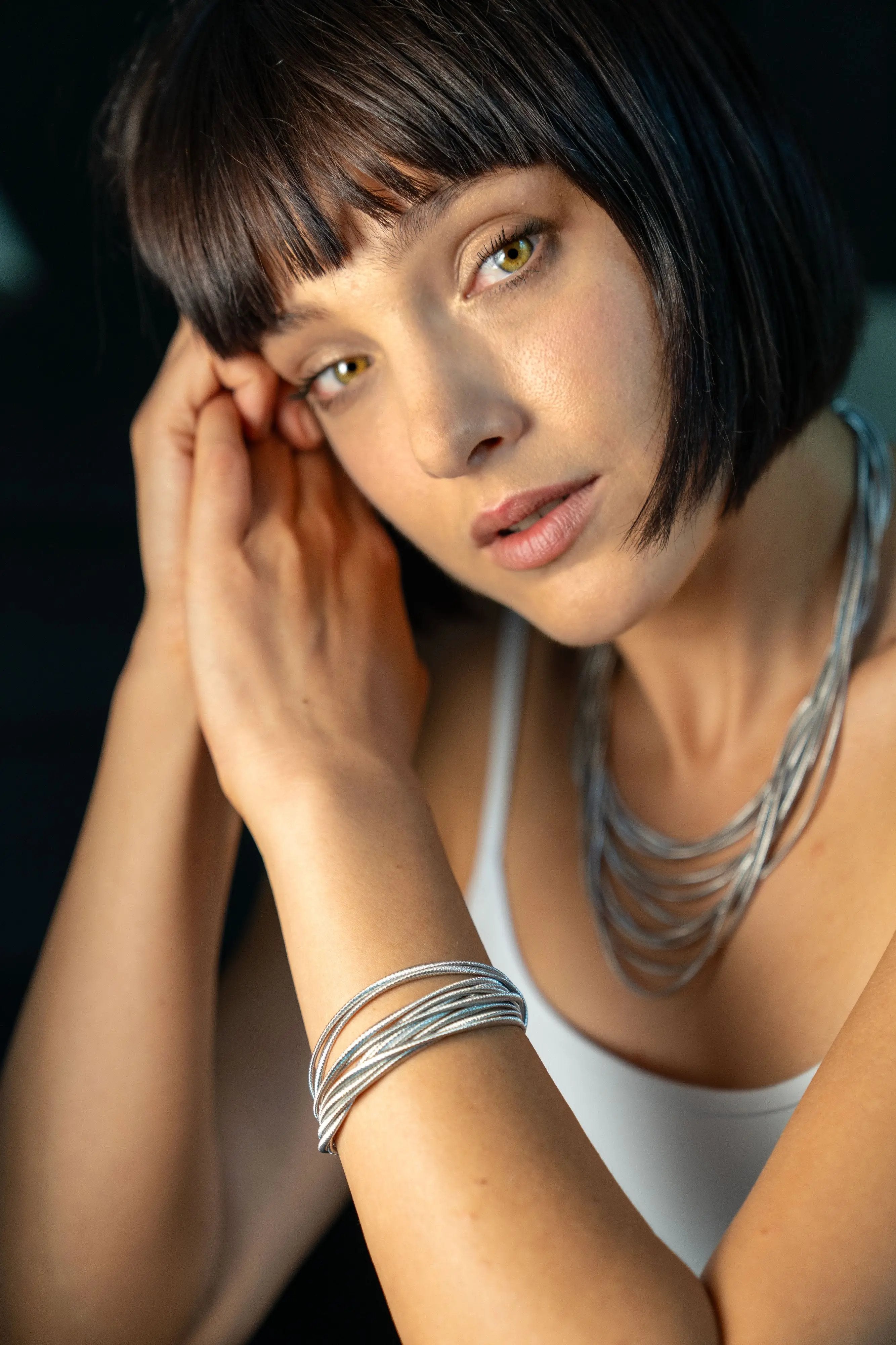 String - 925 silver bracelet, 10 strands