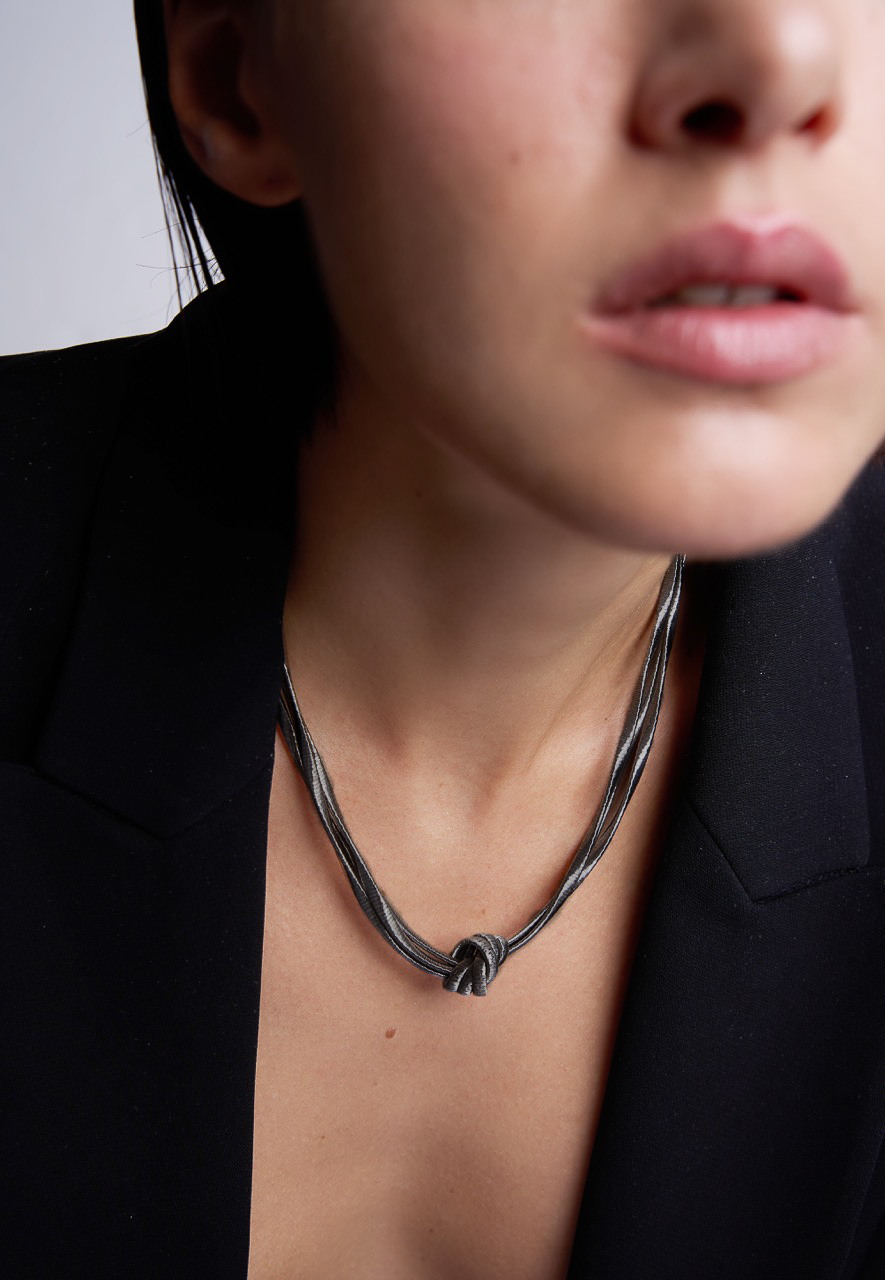 String Knot - 925 silver necklace with knot