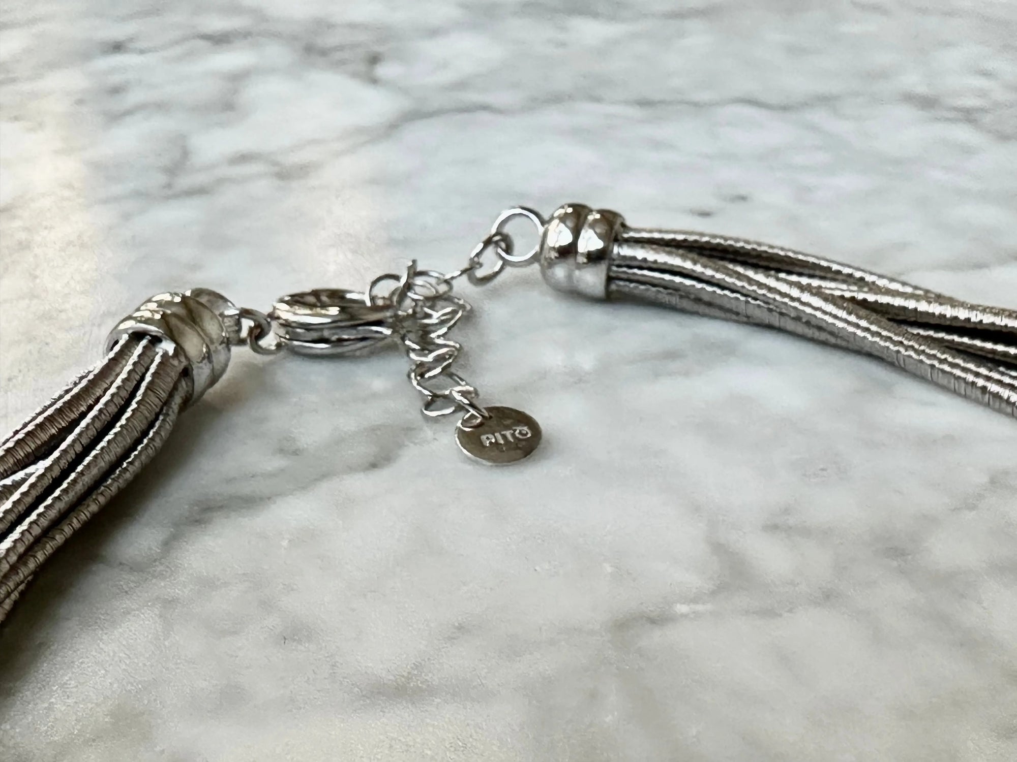 String - collana in argento 925, 10 fili