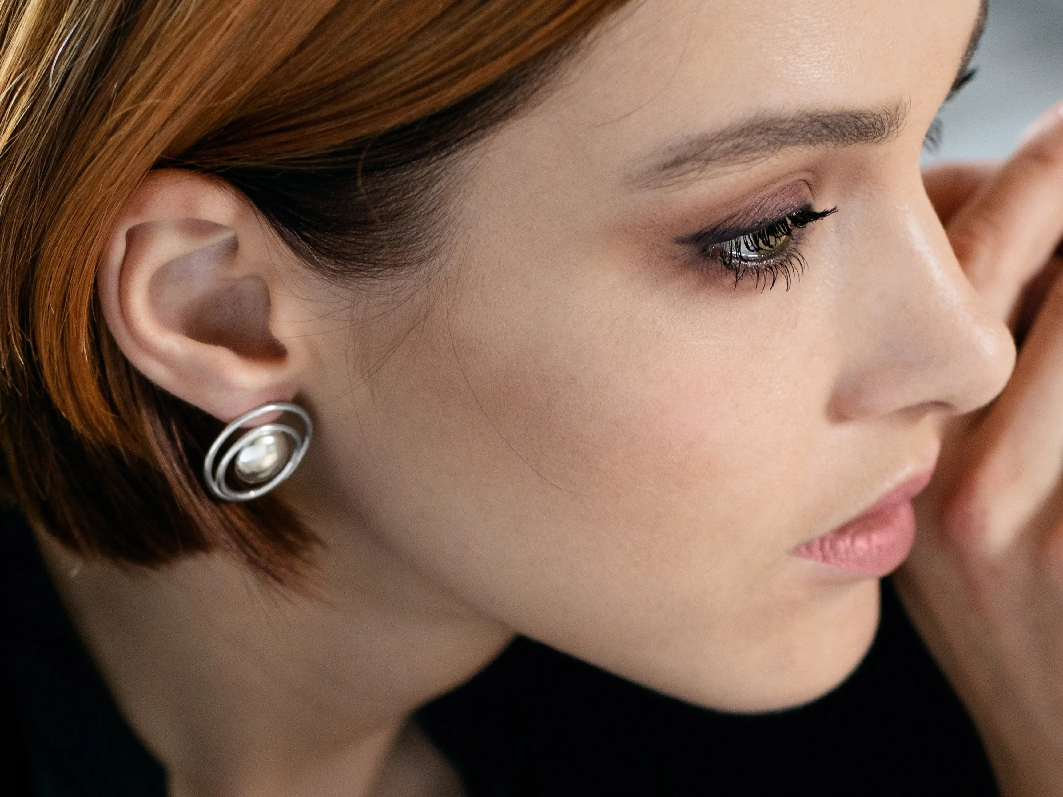 Rounding - 925 silver earrings