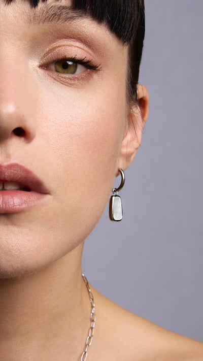 Shell - orecchini in acciaio inox e conchiglia