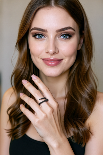 Ago BLACK - Anello in alluminio anodizzato