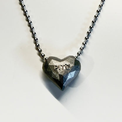 HeartRock - Direct 3D printed stainless steel necklace and pendant