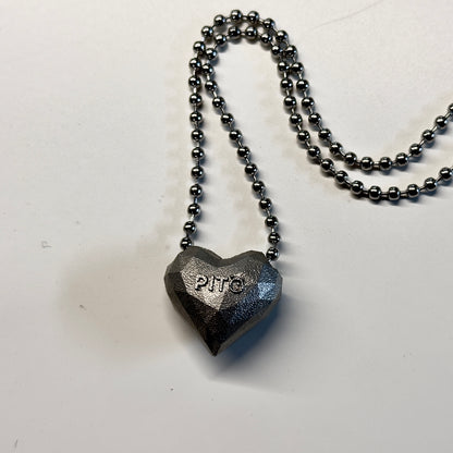 HeartRock - Direct 3D printed stainless steel necklace and pendant