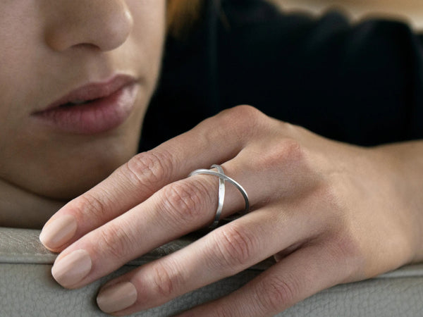 Arches, anello in argento 925, su misura, 100% Made in Italy