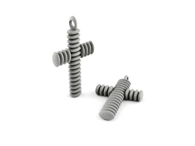 Croce, collana in acciaio inox 316L, stampato diretto 3D