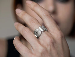Dune, anello in argento 925, su misura, 100% Made in Italy