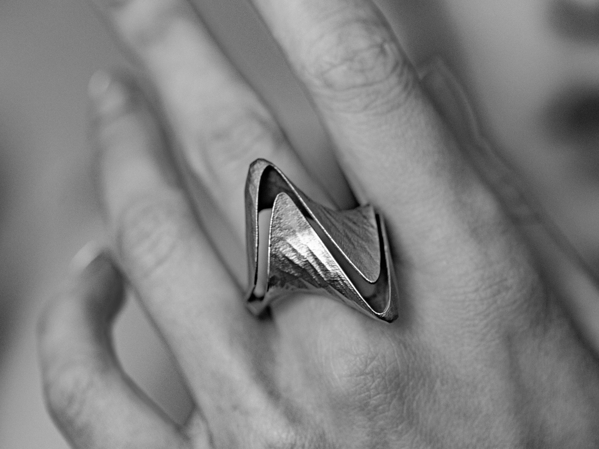 Future, anello in acciaio inox 316L, stampato diretto 3D