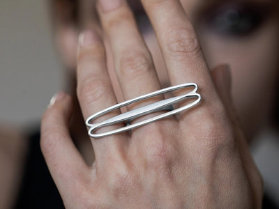 Cufflinks - 925 silver ring