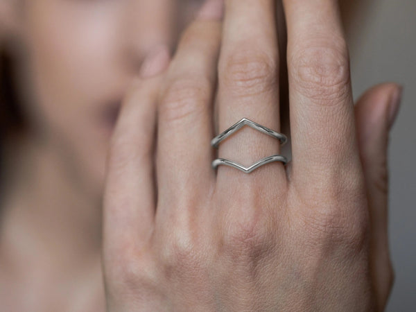 Kiss, anello in argento 925, su misura, 100% Made in Italy