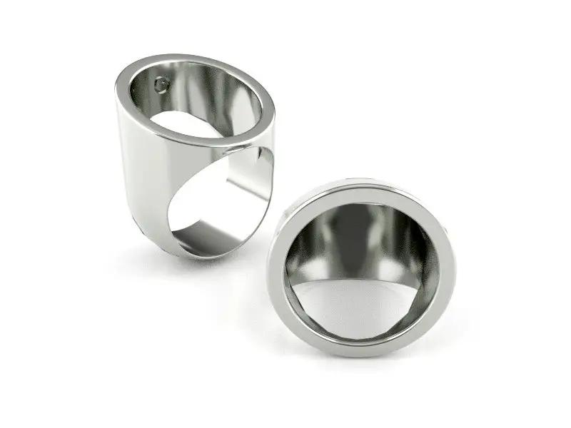 Loop, anello in argento 925, su misura, 100% Made in Italy