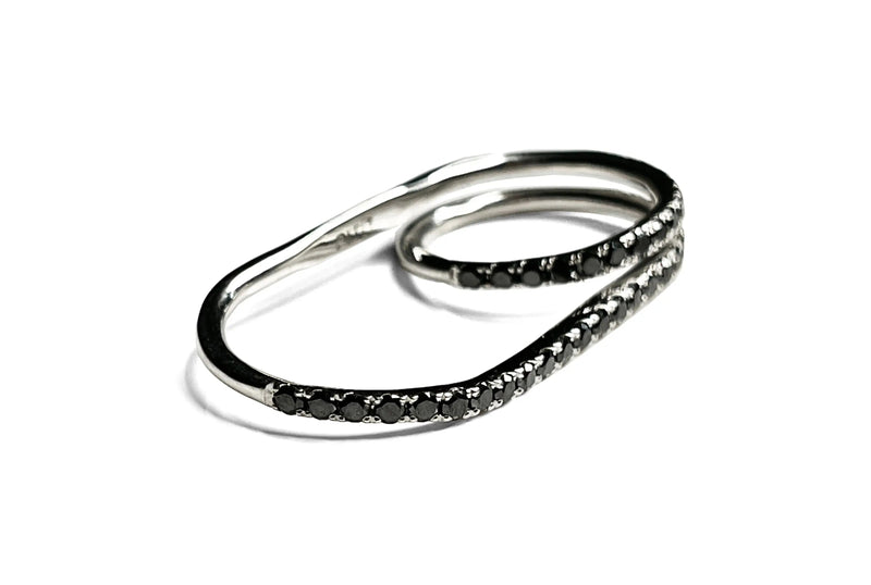 Rope Diamond, anello con diamanti, 100% Made in Italy