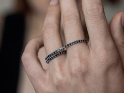 Rope Diamond, anello con diamanti, 100% Made in Italy