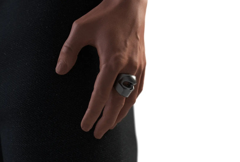 SilentSkull anello in acciaio inox 316L, stampato diretto 3D