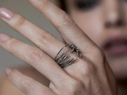 Sinapsi, anello in argento 925, su misura, 100% Made in Italy